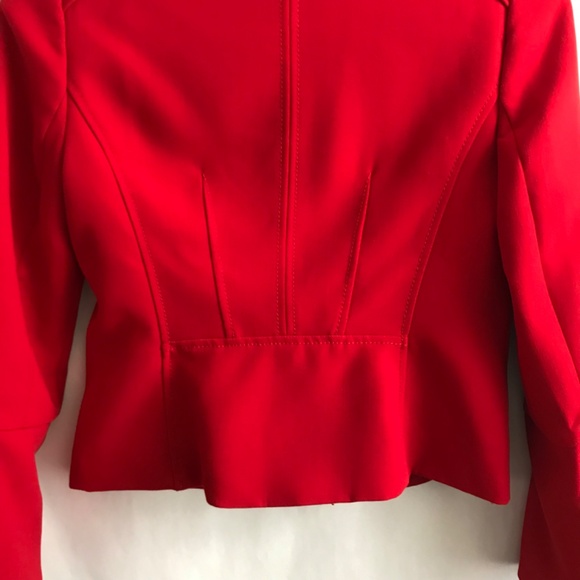 Banana Republic Military Inspired Button Embellished Tailored Jacket 00P Red - Picture 7 of 14